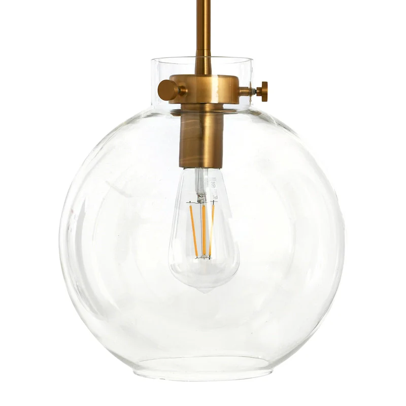 Robert Stevenson Lighting Marson - Clear Glass and Metal Ceiling Light