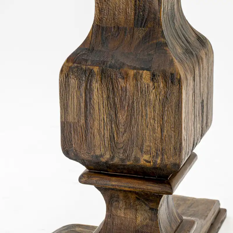 East West Furniture Dining Table Set- a Round Kitchen Table and Light Sable Parsons Chairs, Distressed Jacobean (Pieces Option)