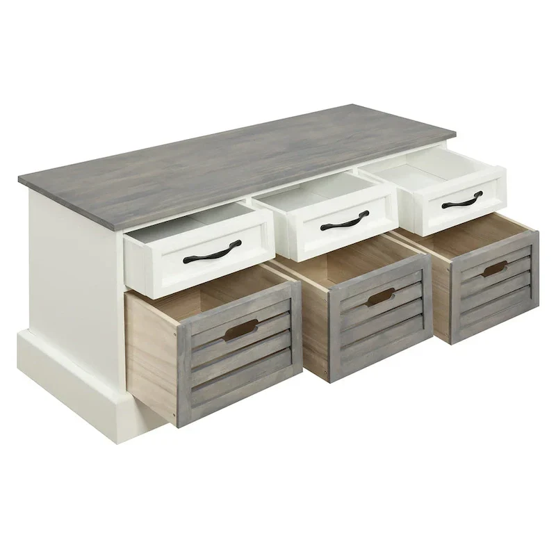 Paola Traditional Wood Cabinet with Baskets