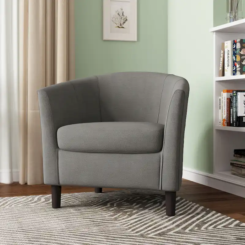 Modern Accent Chair Upholstered Barrel Chair