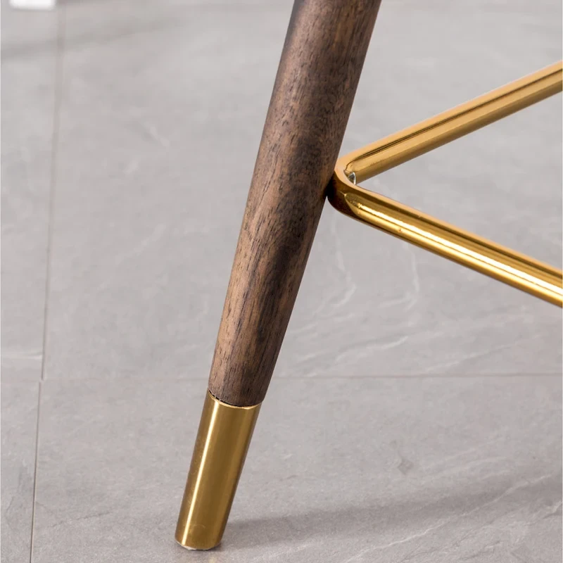 Roundhill Furniture Leland Fabric Upholstered Wingback Bar Stools (Set of 2)