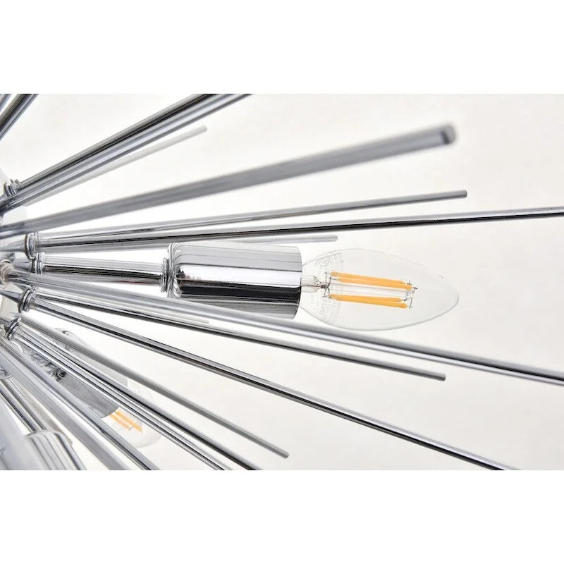 Timber 8 light Chrome Pendant