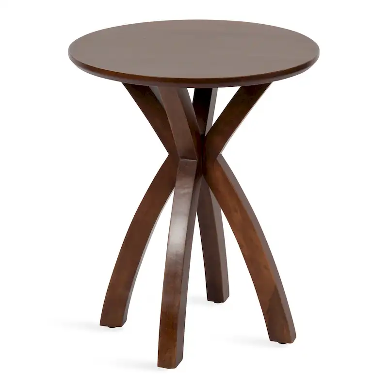 Round Wood Side Table