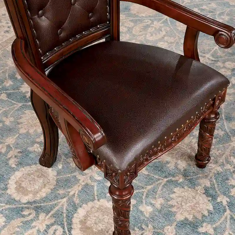 Solid Cherry Wood Armchairs (Set of 2)