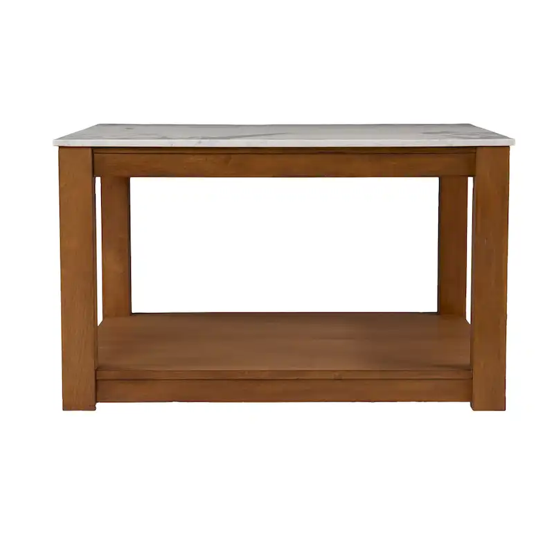 SEI Furniture Carmona Natural Wood Two Tier Coffee Table