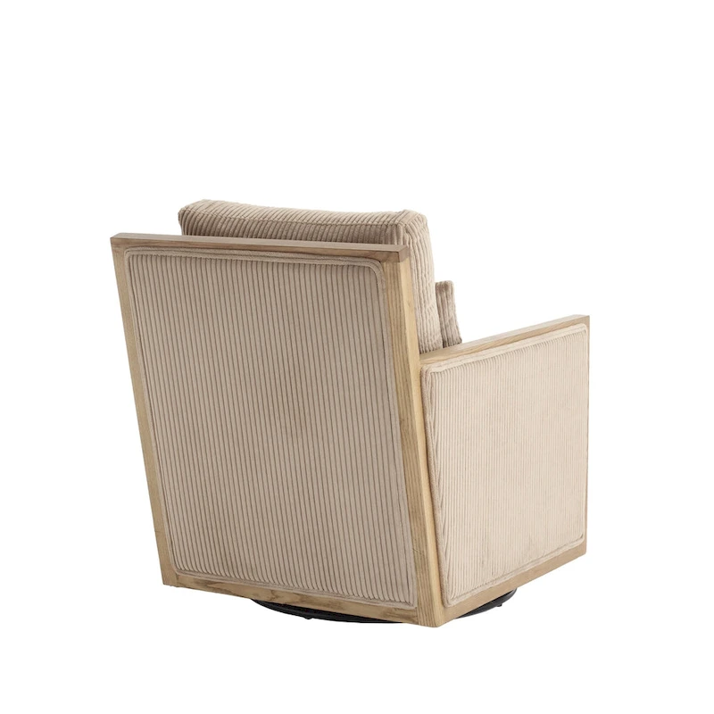 Camel 26.77 Swivel Barrel Chair with Hardwood Frame