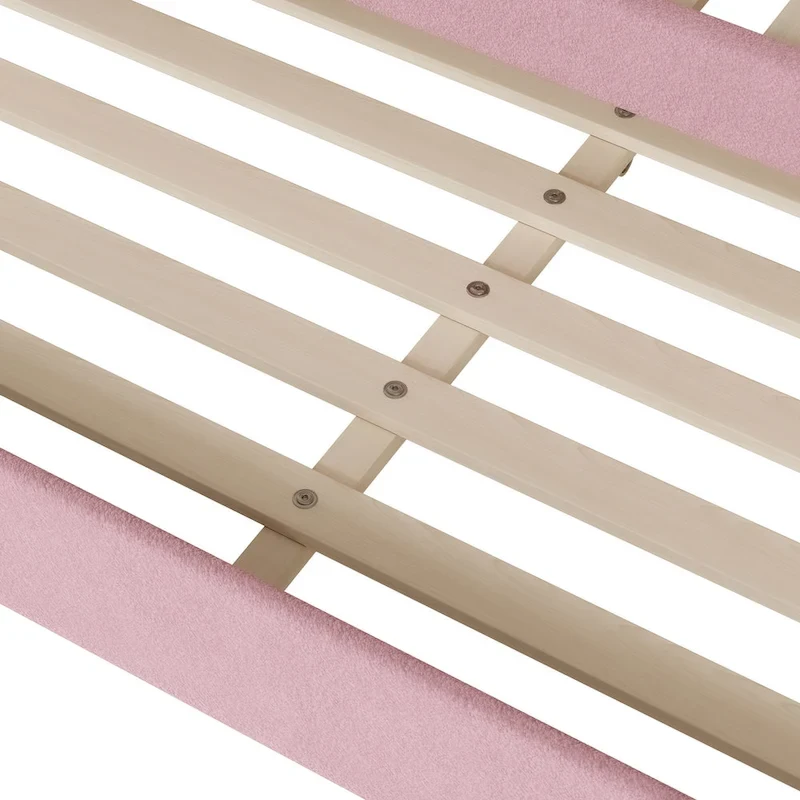 Full Teddy Fleece Daybed with Trundle and LED Lights