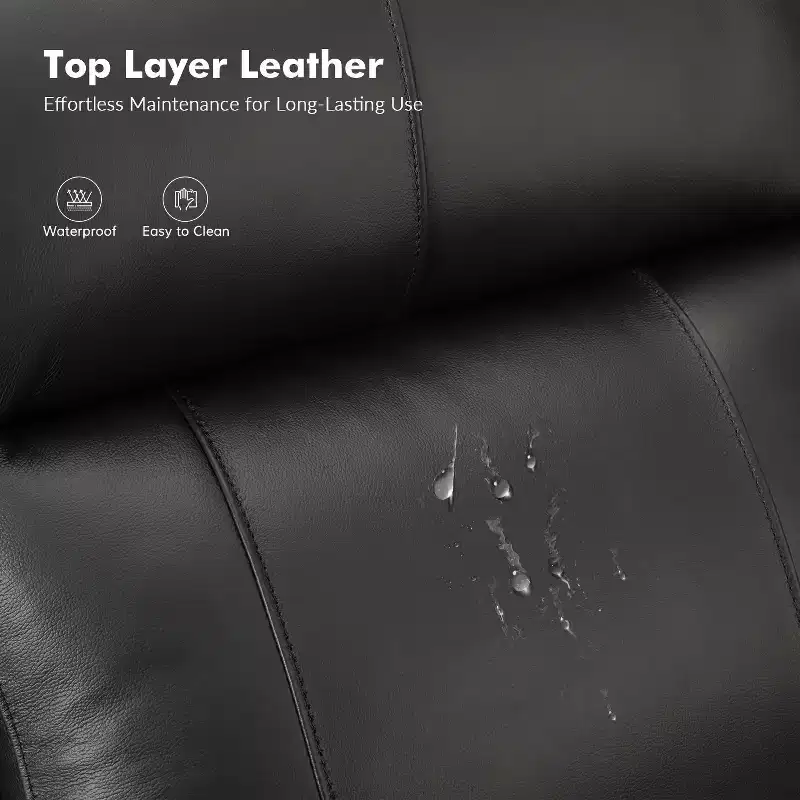 Irene 30.5 Wide Genuine Leather Manual Recliner with Rolled Arms Set of 2| ART OF LIVING DESIGNS