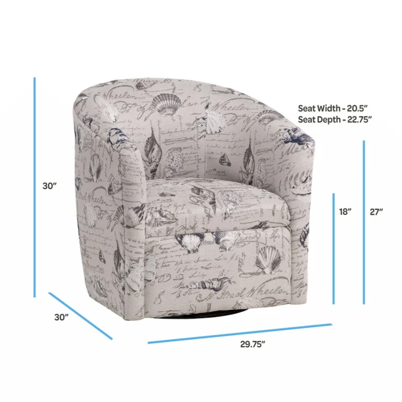 Sea Oat Swivel Barrel polyester Chair