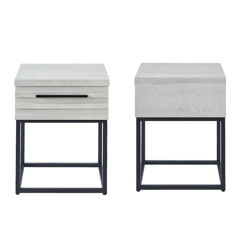 Roundhill Furniture Findlay 3-Piece Bedroom Set in White Dove