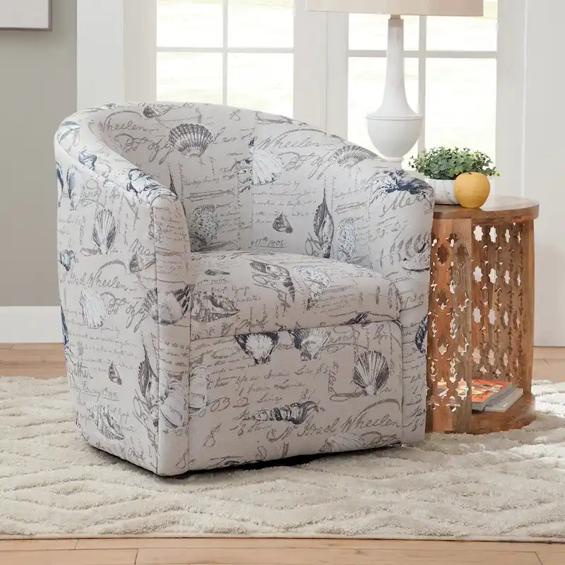 Sea Treasures Swivel Barrel Chair by Greyson Living