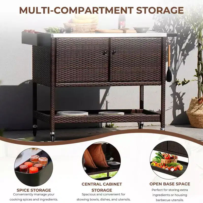 GRANDPATIO Bar Cart