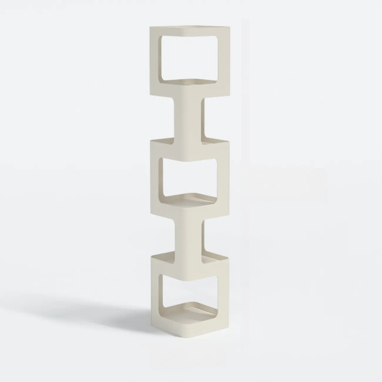 Chic Rotatable 4-Tier Vertical Metal Open Back Bookcase