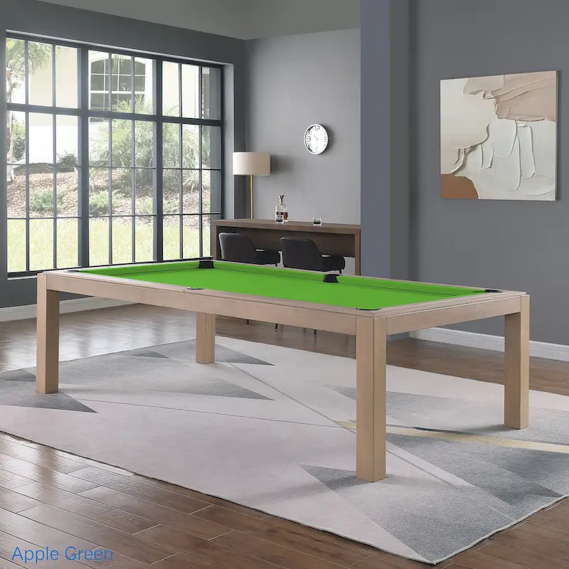 Olivia 8ft Driftwood Ash Billiard Slate Pool Table with Dining Top
