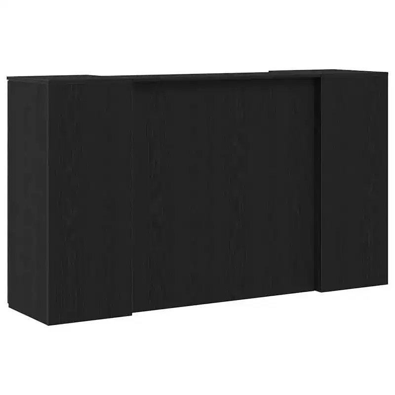 vidaXL Reception Desk Black Oak 70.9x19.7x40.7 Engineered Wood