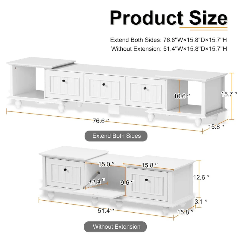 TV Stand TV Console Table Cabinet Entertainment Center