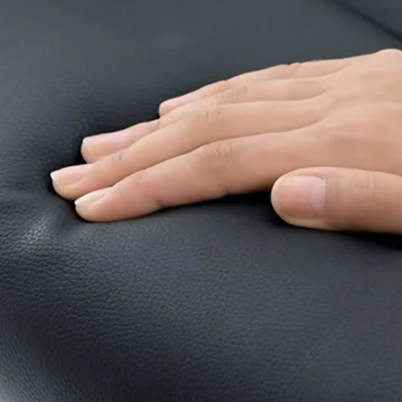 Modern Black Leather Upholstered Adjustable Swivel Office Chair