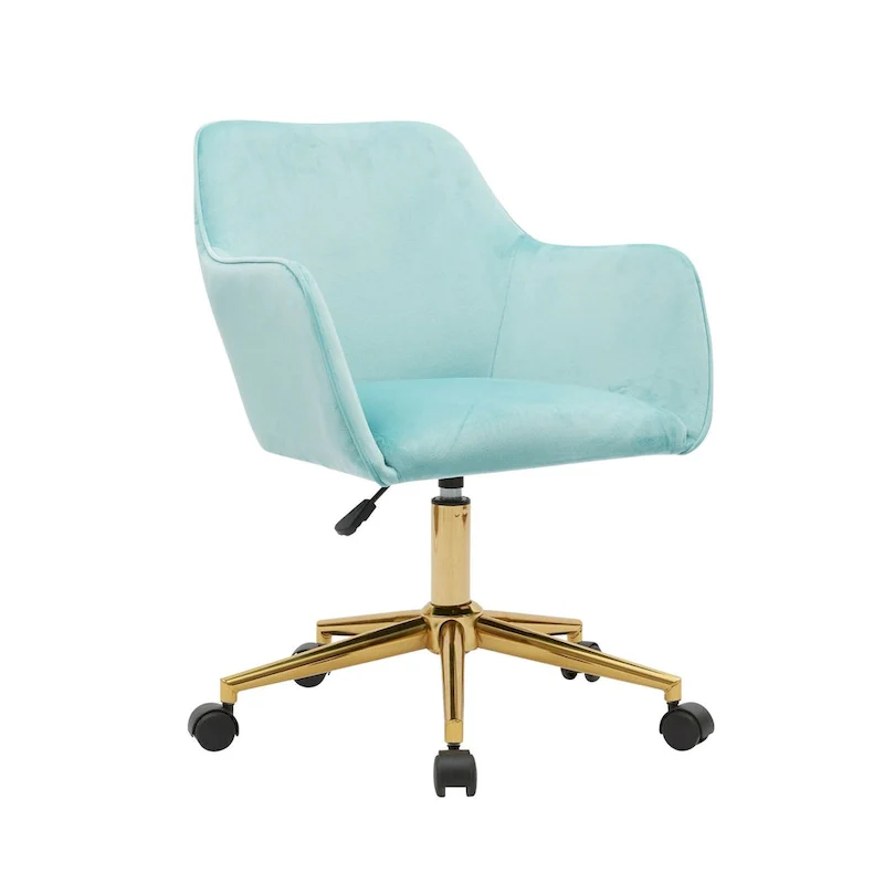 Home Office Chair With Gold Metal Legs