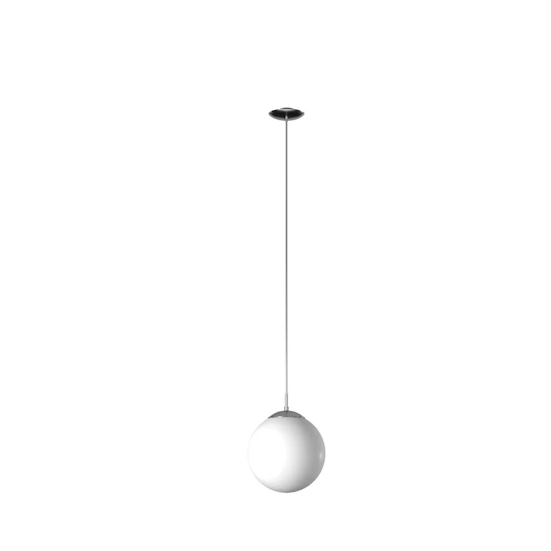 Eglo Rondo 1-light 60-watt Pendant with Matte Nickle Finish and Opal Glass
