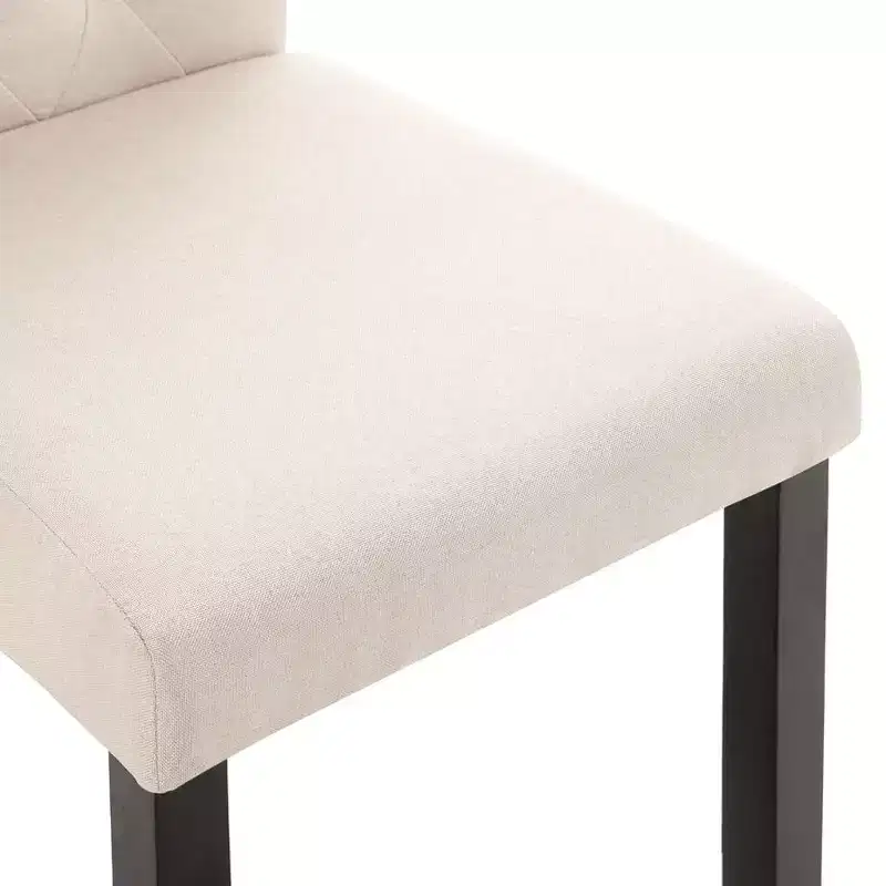 CLIHOME Modern style dining chair, solid wood leg soft cushion fabric kitchen chair(Set of 2)