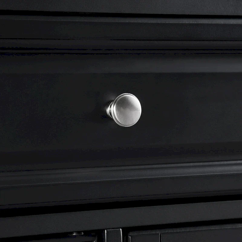 Crosley Alexandria Solid Granite Top Kitchen Island in Black Finish - 51.5 W x 18 D x 34 H