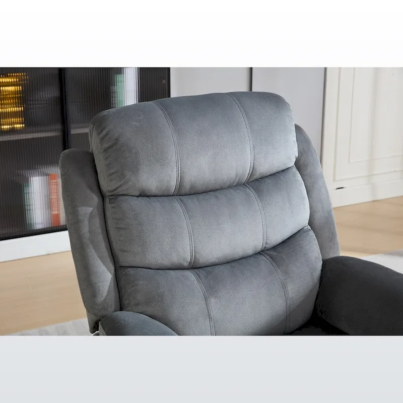 Steph Plush Transitional Upholstered Manual Recliner Chair