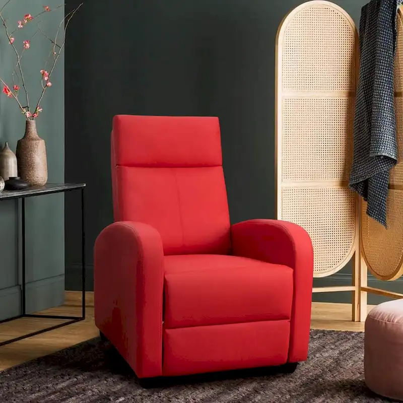 Homall Recliner Chair PU Leather Single Living Room Sofa Recliner