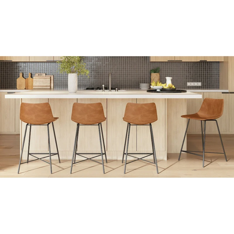 Poly & Bark Paxton 24-inch Counter Stool (Set of 3)