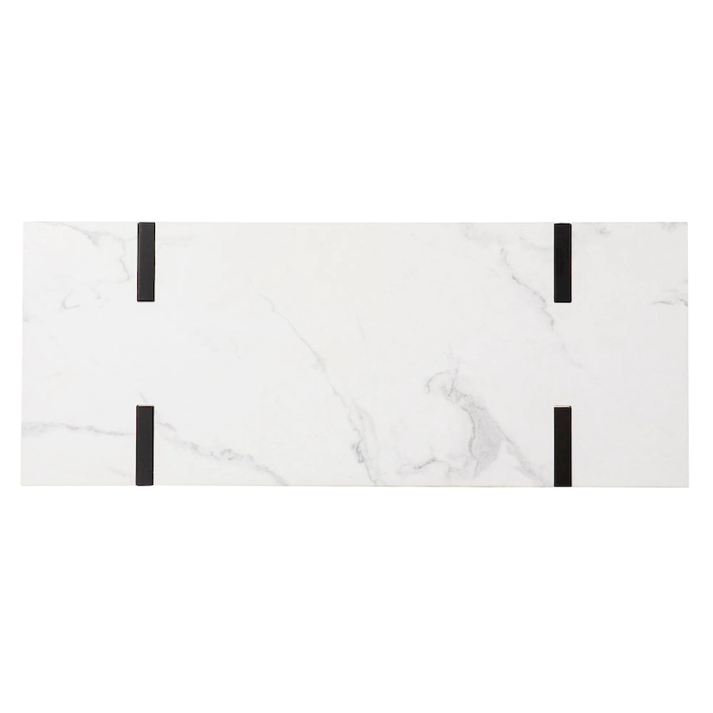 SEI Furniture Kiernan Modern Faux Marble Console Table