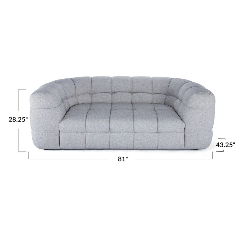Mlange Tufted Curved Sofa