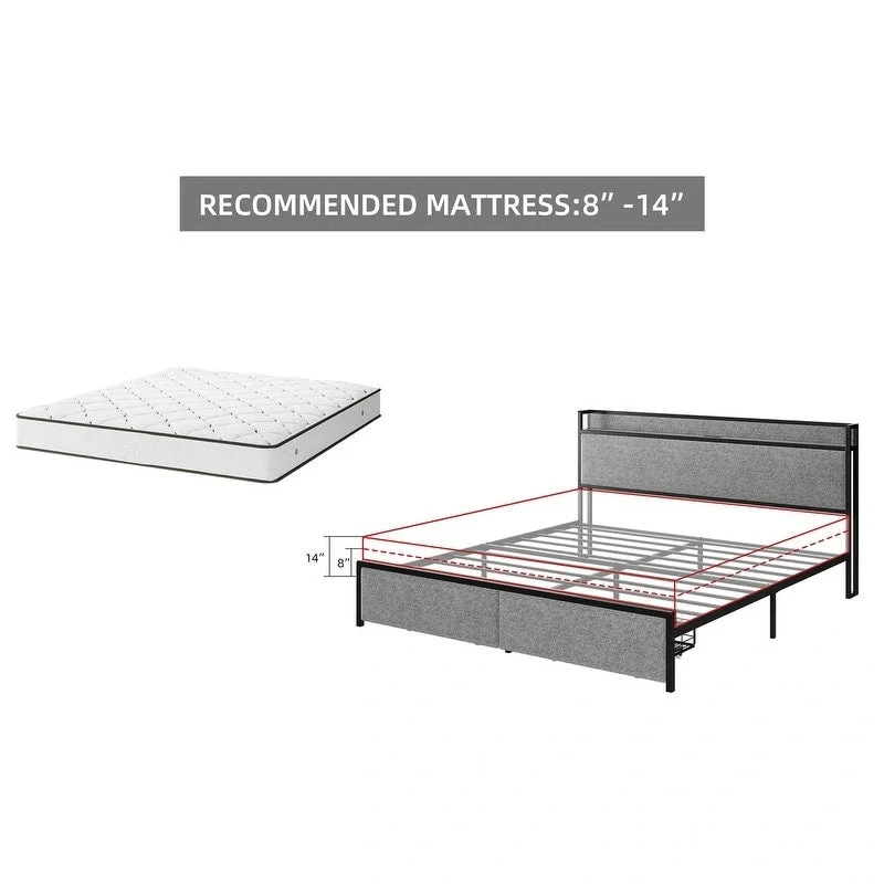 JX bed with drawers at the end of the bed