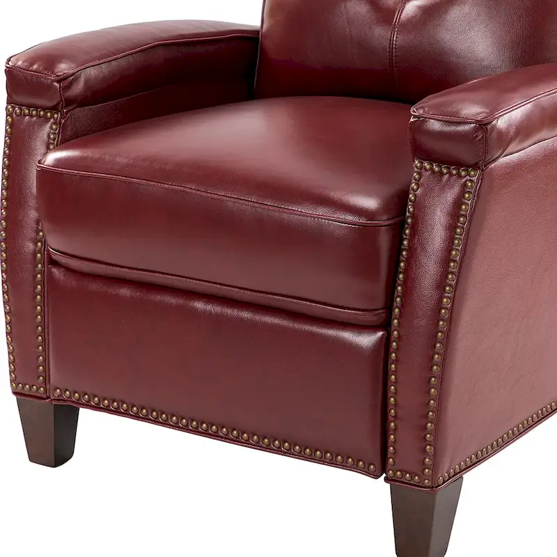 Gaspar Mid-Century  Pushback Recliner with Nailhead Trim by