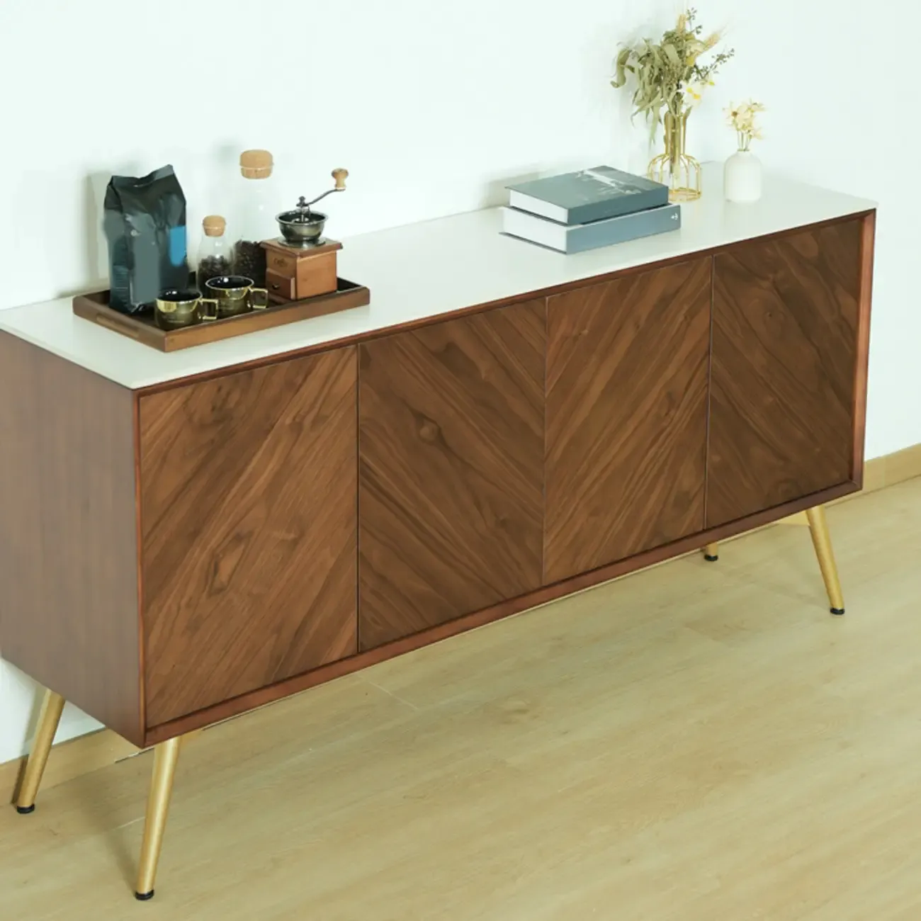 Modern Wood Sideboard Buffet Cabinet