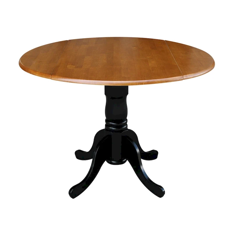 42 Solid Wood Dual Drop Leaf Table With 2 X-Back Chairs - 3 Piece Set