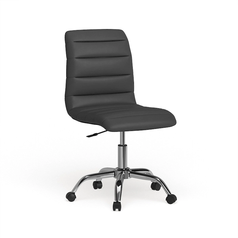 Ripple Armless Mid Back Vinyl Office Chair