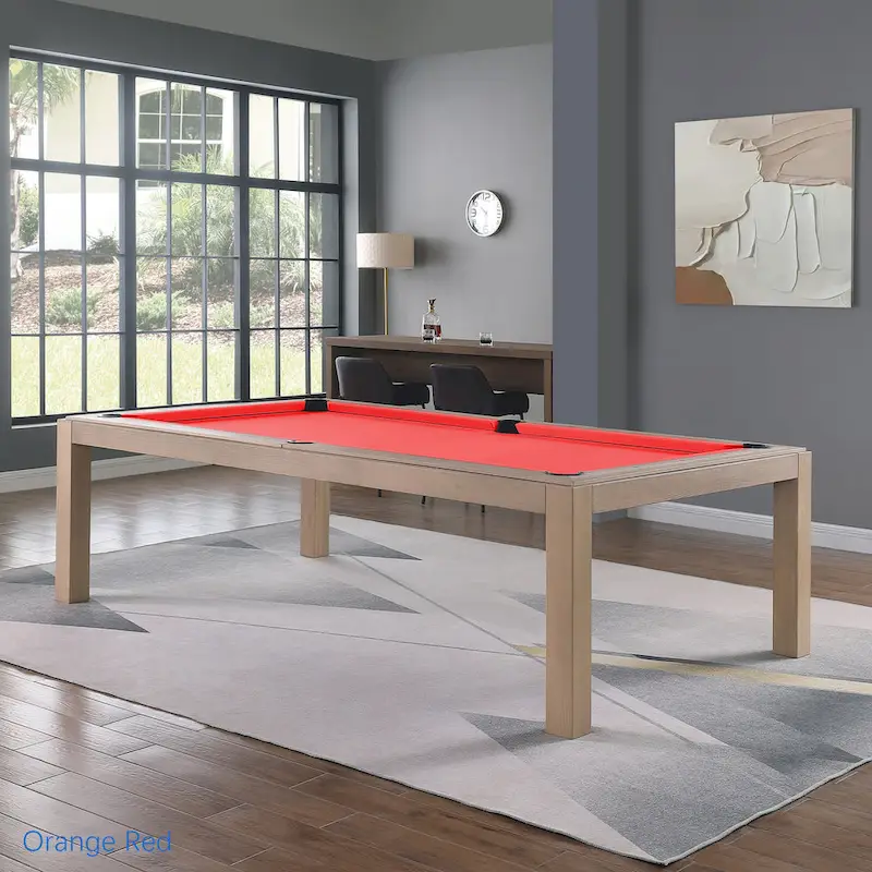 Olivia 8ft Driftwood Ash Billiard Slate Pool Table with Dining Top