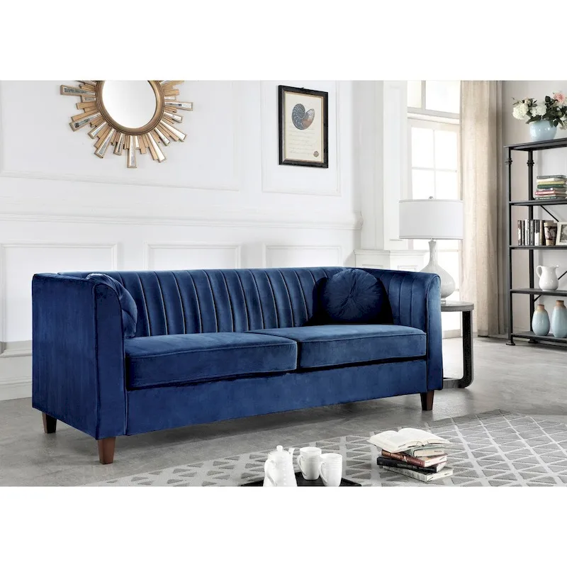 Arvilla Velvet Kitts Classic Chesterfield Living Room Set