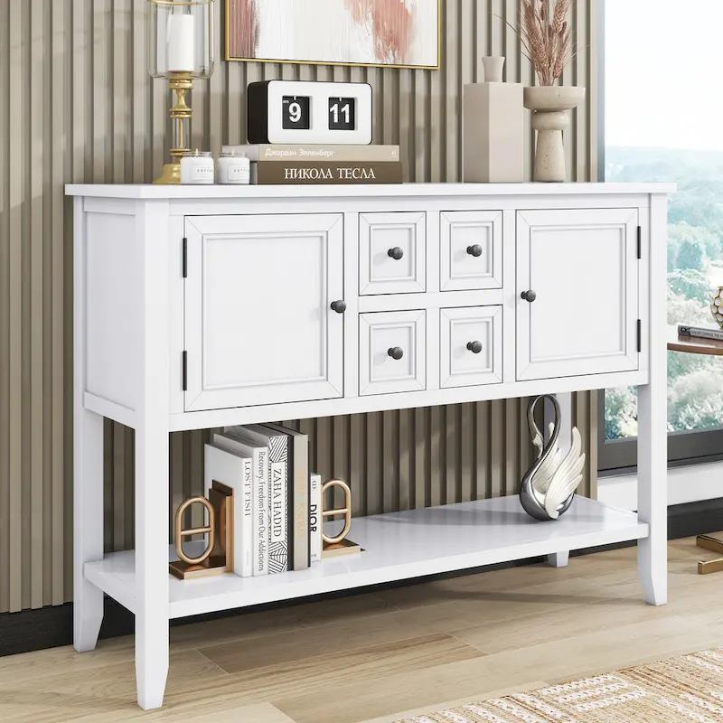 Buffet Sideboard Console Table with Bottom Shelf