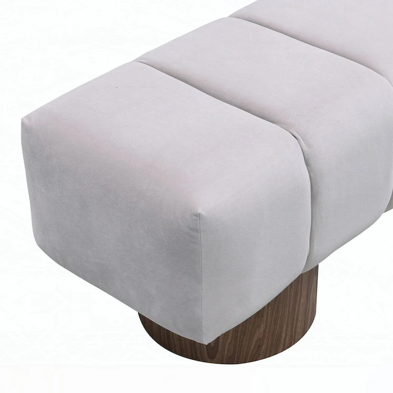No-Assembly End of Bed Entryway Bench Ottoman