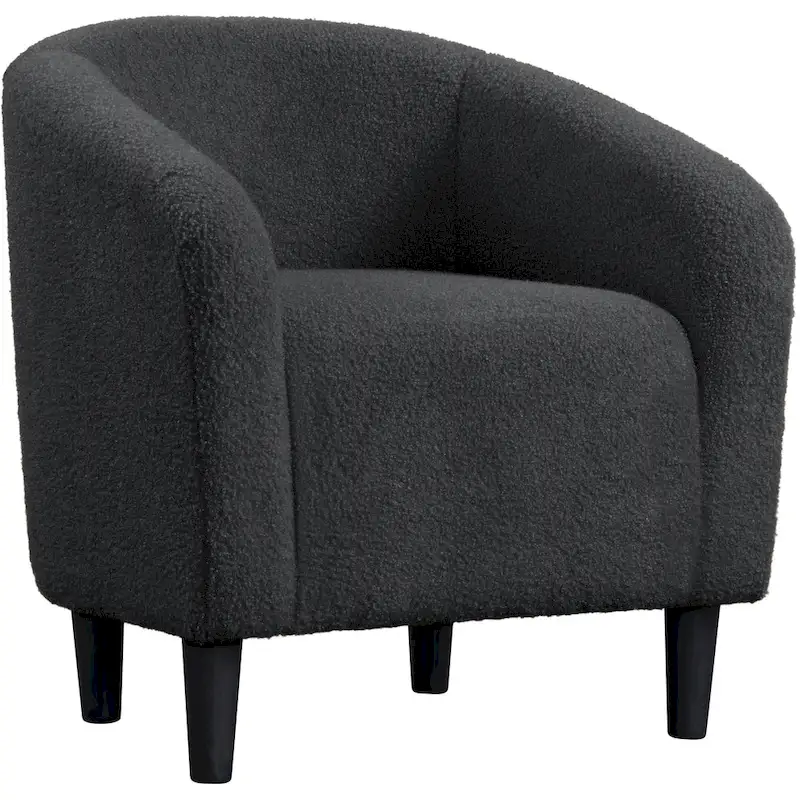 Yaheetech Club Chair Accent Barrel Chair Upholstered Arm Chair