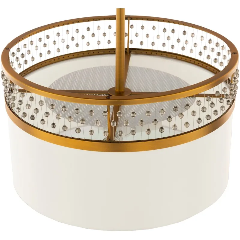 Belle Traditional Antiqued Crystal 3-Light Pendant