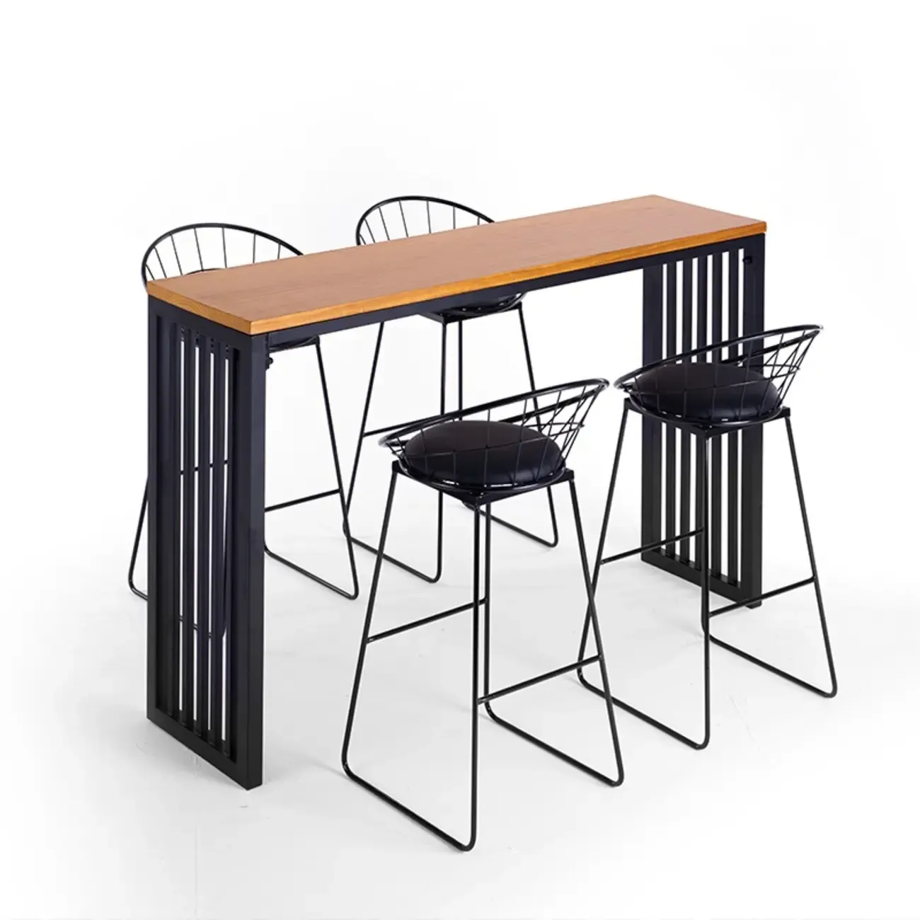 Modern Natural Pine Fixed Top Bar Tables