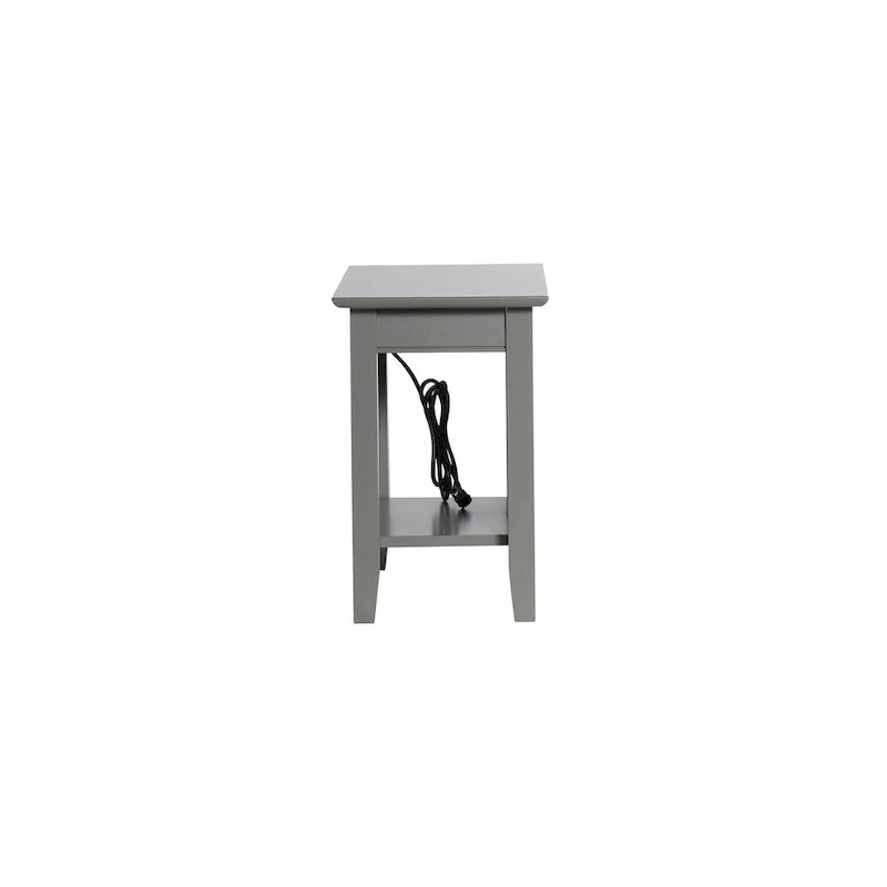 AFI Nantucket Chair Side Table with Built-in Charger