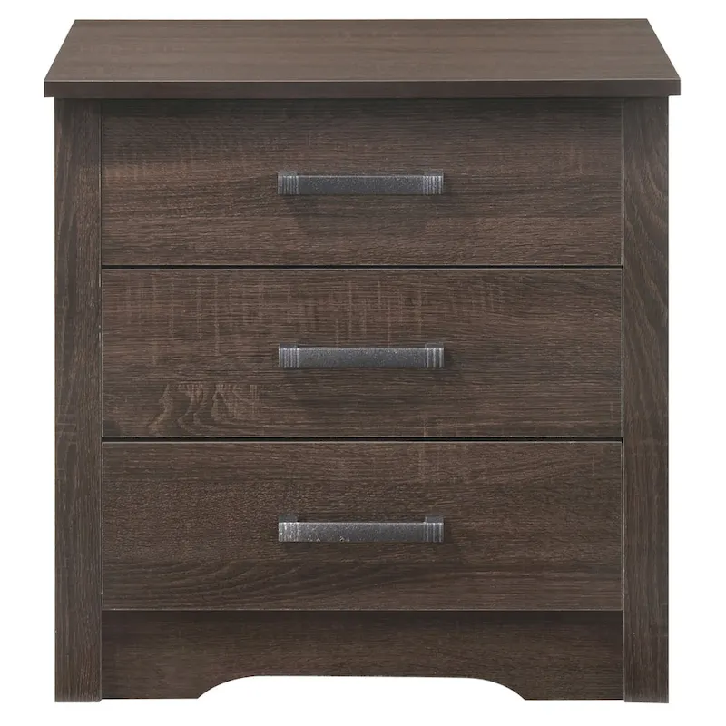 Hudson 3-drawer Nightstand