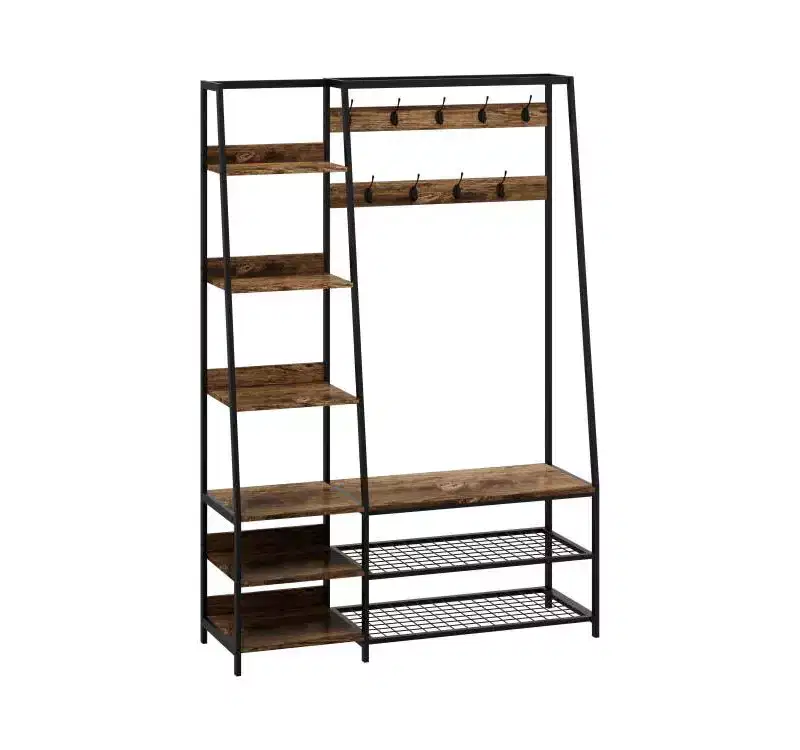 6-in-1 Freestanding Hall Tree Coat Rack