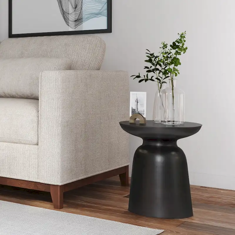 WYNDENHALL Layne Modern Industrial 16 inch Wide Metal Accent Side Table, Fully Assembled