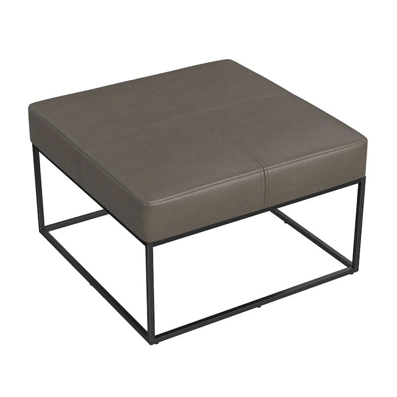 HomePop Square Metal Frame Ottoman
