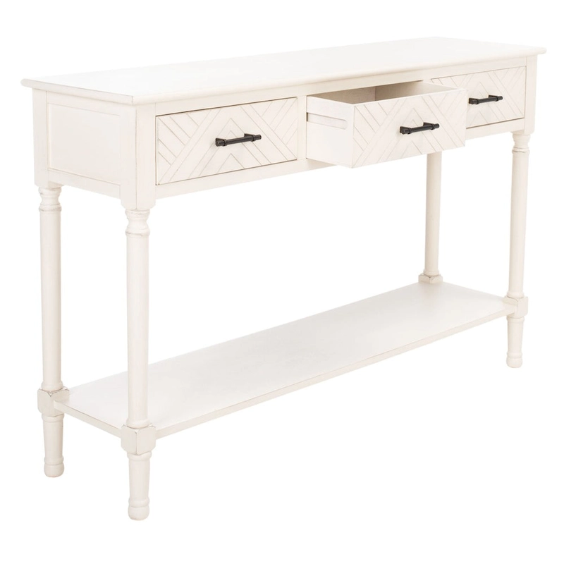 SAFAVIEH Jeanie 3-Drawer Bottom Shelf Console Table - 47.3