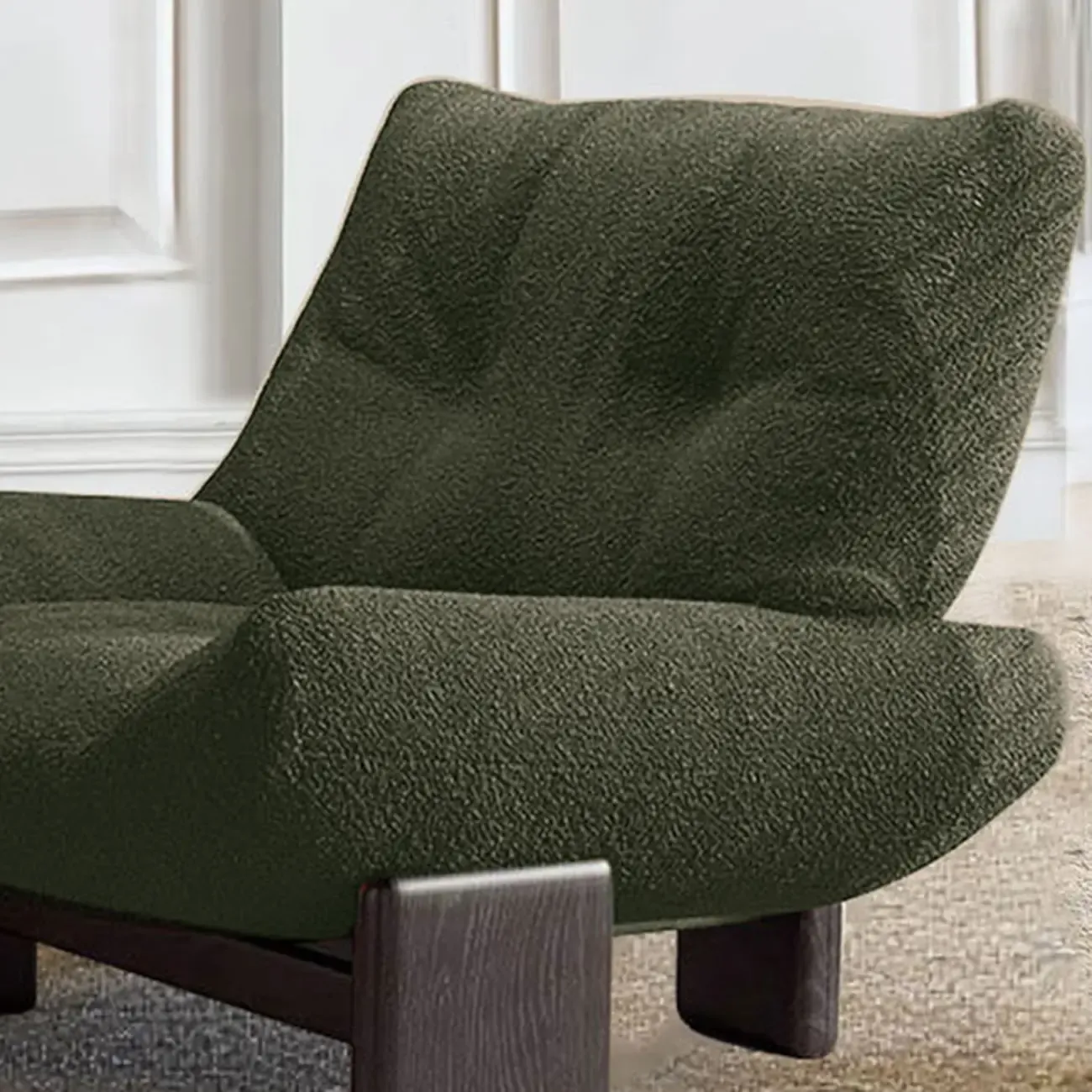 Modern High Back Chenille Accent Chair Living Room