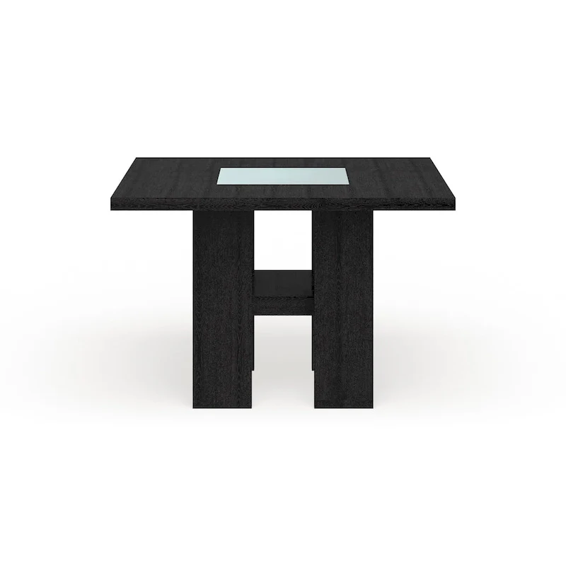 54-Inch Square Light-Up Counter Height Wood Dining Table, Bar-Style Kitchen Table